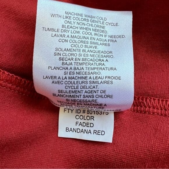 FRYE Tiered Knit Sleeveless Dress With Pockets in Faded Bandana Red - M - Picture 9 of 9